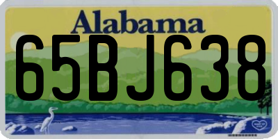 AL license plate 65BJ638