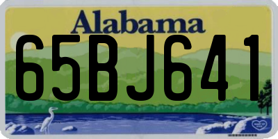 AL license plate 65BJ641