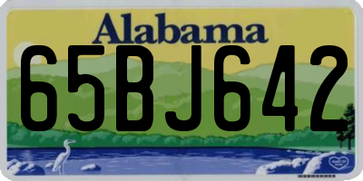 AL license plate 65BJ642