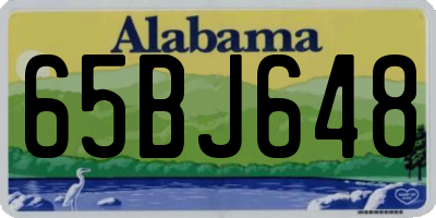 AL license plate 65BJ648