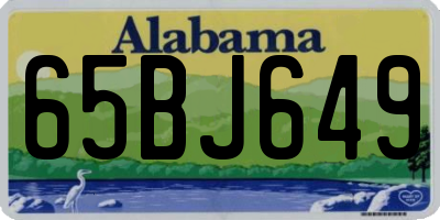 AL license plate 65BJ649