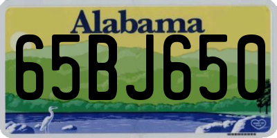 AL license plate 65BJ650