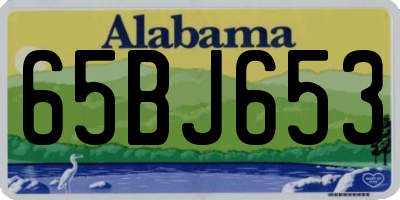 AL license plate 65BJ653