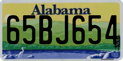 AL license plate 65BJ654