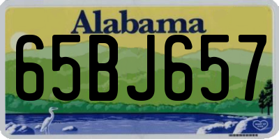 AL license plate 65BJ657