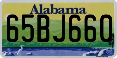 AL license plate 65BJ660