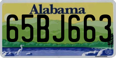 AL license plate 65BJ663