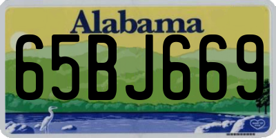 AL license plate 65BJ669