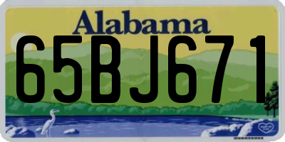 AL license plate 65BJ671