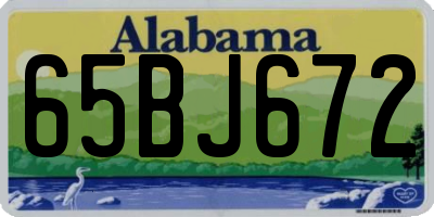 AL license plate 65BJ672