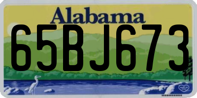AL license plate 65BJ673