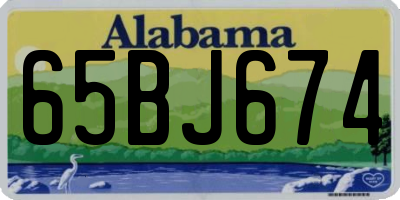 AL license plate 65BJ674
