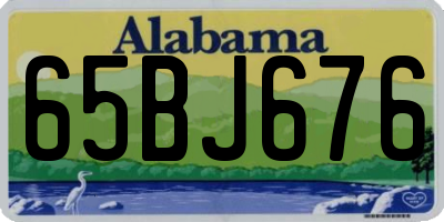 AL license plate 65BJ676