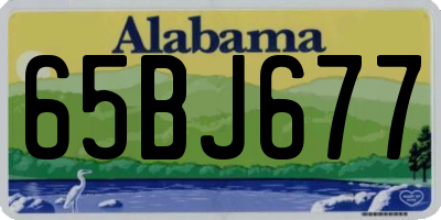 AL license plate 65BJ677