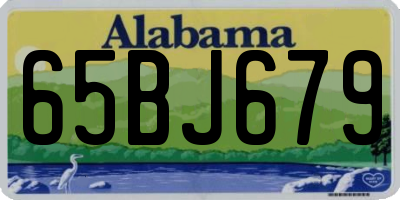 AL license plate 65BJ679