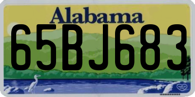 AL license plate 65BJ683