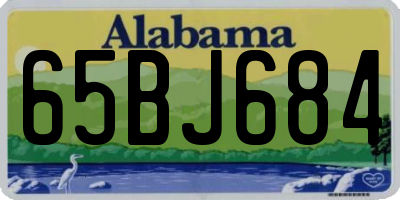 AL license plate 65BJ684