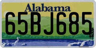 AL license plate 65BJ685