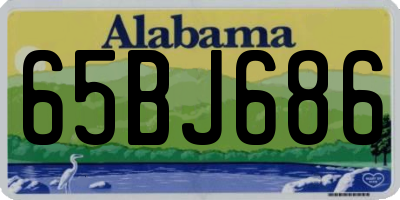 AL license plate 65BJ686
