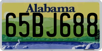 AL license plate 65BJ688