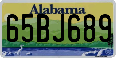 AL license plate 65BJ689