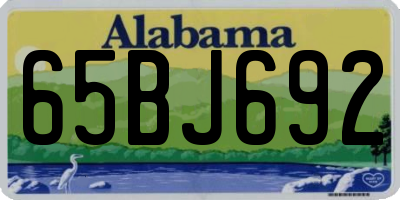 AL license plate 65BJ692