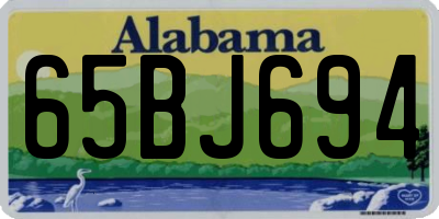 AL license plate 65BJ694