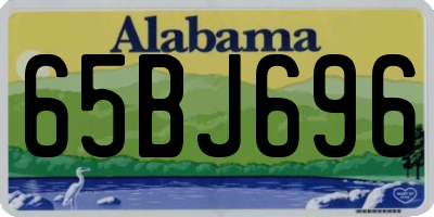 AL license plate 65BJ696