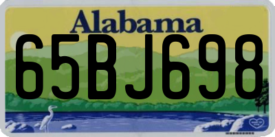 AL license plate 65BJ698
