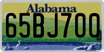 AL license plate 65BJ700