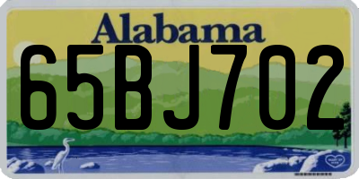 AL license plate 65BJ702