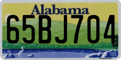 AL license plate 65BJ704