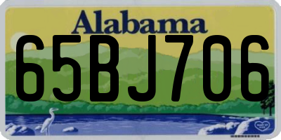 AL license plate 65BJ706