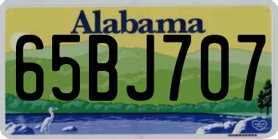 AL license plate 65BJ707