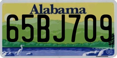 AL license plate 65BJ709