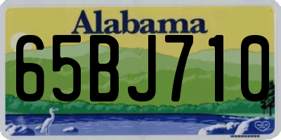 AL license plate 65BJ710