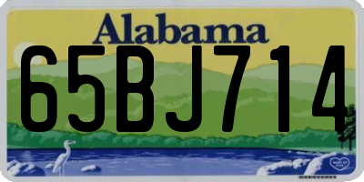 AL license plate 65BJ714