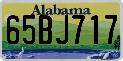AL license plate 65BJ717