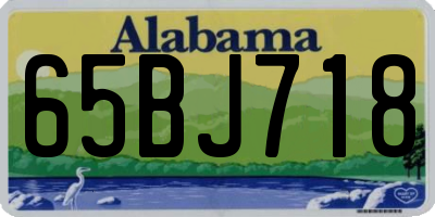 AL license plate 65BJ718