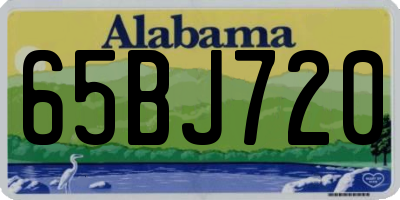 AL license plate 65BJ720