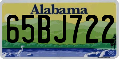 AL license plate 65BJ722