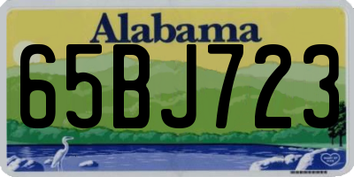 AL license plate 65BJ723