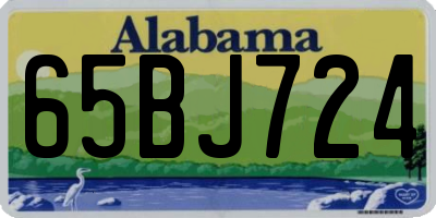 AL license plate 65BJ724