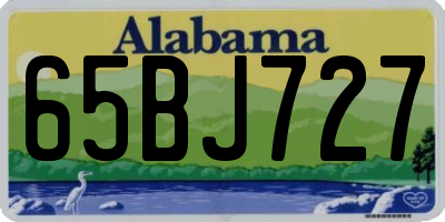 AL license plate 65BJ727