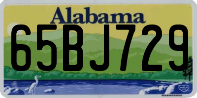 AL license plate 65BJ729