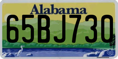AL license plate 65BJ730