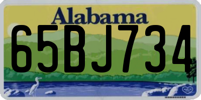 AL license plate 65BJ734