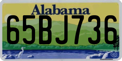 AL license plate 65BJ736