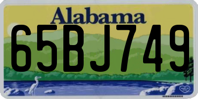AL license plate 65BJ749