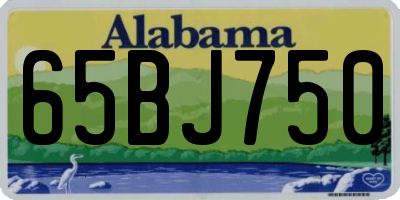 AL license plate 65BJ750